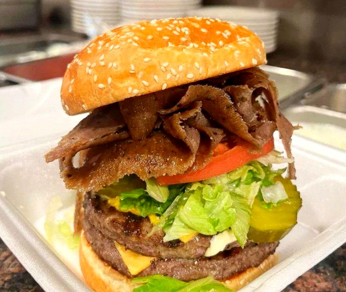 The #18 Triple Gyro Cheeseburger